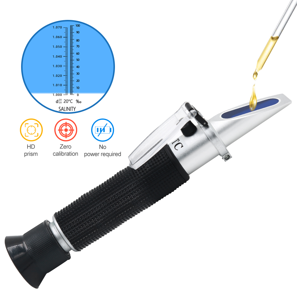 Refractometer Salinity - Rifrattometro di salinità portatile 0-100% salinometro