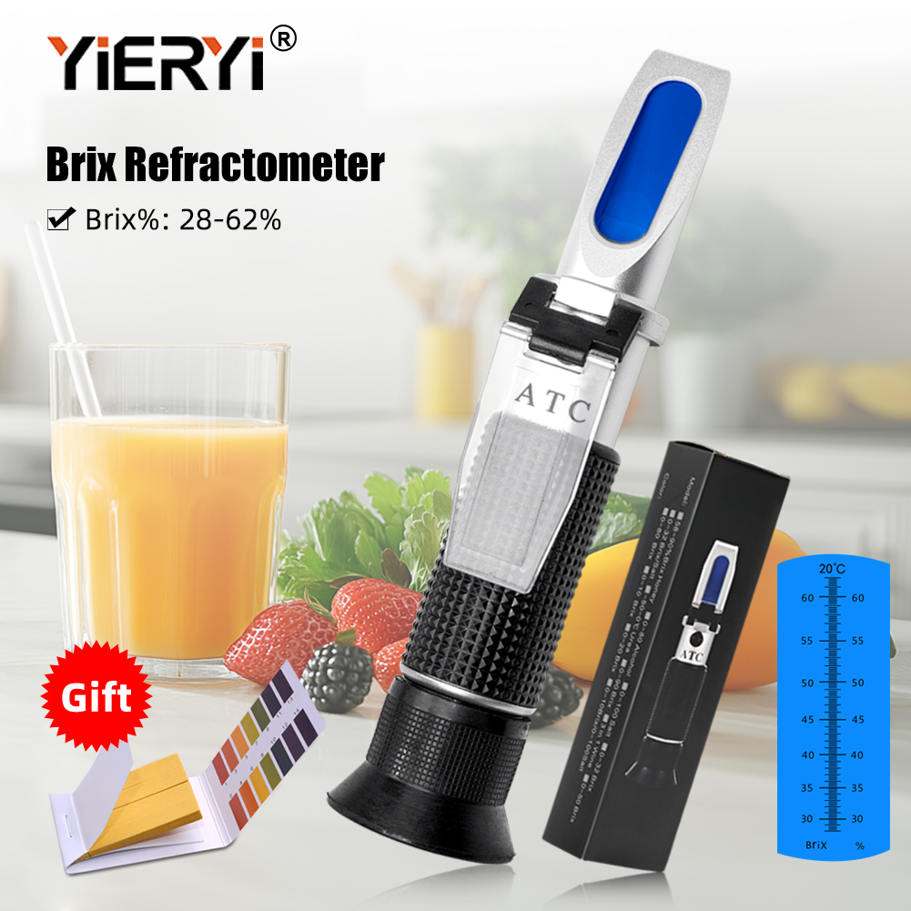 Refractometer Salinity - Rifrattometro professionale 28-62% Brix con ATC,